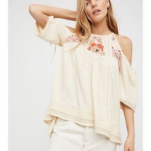 Free people fast times cold shoulder top